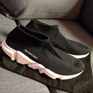 Balenciaga low top black sneakers socks